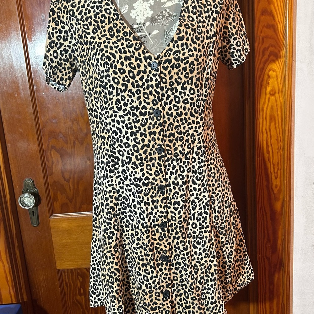 DIVIDED by H&M Cheetah/Leopard Print Dress -size 12
